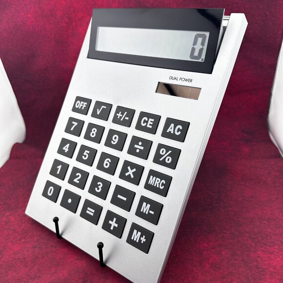 PHILIPPE AMIEL JUMBO DESKTOP CALCULATOR, ELECTRONIC TILT DISPLAY, A4-SIZED - Picture 6 of 11
